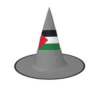 MyPiky Palestine Flag Print Carnival Halloween Witch Hat Costume Lightweight Cap For Parties Cosplay