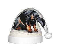 MyPiky Parisian Dachshund Print Christmas Elf 13.8in Hat For Santa Xmas Holiday Festive Party Gift Decorations