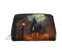 MyPiky Scary Halloween Print Cosmetic Bags,Leather Makeup Bag Small For Purse,Cosmetic Pouch,Toiletry Clutch For Women Travel, Scary Halloween1, One Size