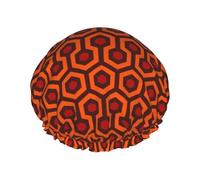MyPiky Shining Overlook Print Shower Cap,Elastic And Reusable Bath Hair Hat For Long Hair,Large Waterproof Shower Bonnet,For Women Men Kids