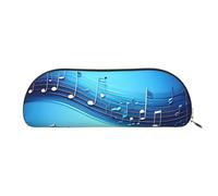 MyPiky Sky Blue Musical Notes Print Receive Bag Makeup Bag Cosmetic Bags Travel Storage Bag Toiletry Receive Bags Pencil Case Pencil Bag, Sky Blue Musical Notes, One Size