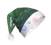 MyPiky Soccer Ball On Grassy Print Christmas Led Hat For Men And Women Festive Halloween New Year Party Accessory
