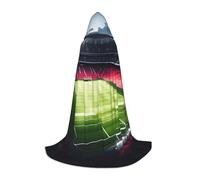 MyPiky Stadium Football Satdium Field Light Night Print Unisex Hooded Comfortable Cloak Gothic Halloween Cosplay Carnival Vampire Themes