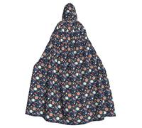 MyPiky Starry Sky Universe Space Print Halloween Cloak Full Length Hooded Adults Unisex Cape For Cosplay Festivals