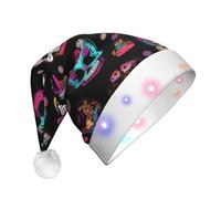 MyPiky Sugar And Skulls Style Print Christmas Led Hat For Men And Women Festive Halloween New Year Party Accessory