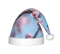 MyPiky Tempting Cherry Blossoms Print Christmas Elf 13.8in Hat For Santa Xmas Holiday Festive Party Gift Decorations