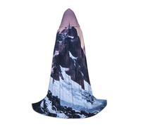 MyPiky Travel Mountain Print Unisex Hooded Comfortable Cloak Gothic Halloween Cosplay Carnival Vampire Themes