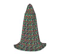 MyPiky Tropical Flower Parrot Print Unisex Hooded Comfortable Cloak Gothic Halloween Cosplay Carnival Vampire Themes