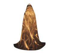 MyPiky Wheat Field Print Unisex Hooded Comfortable Cloak Gothic Halloween Cosplay Carnival Vampire Themes