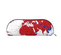 MyPiky World Map Print Receive Bag Makeup Bag Cosmetic Bags Travel Storage Bag Toiletry Receive Bags Pencil Case Pencil Bag, World Map, One Size