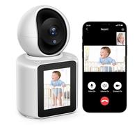 MYPIN Two-Way Video/Audio Indoor Camera, Pet Dog Cameras with App, 2K Home Security Camera with Pan Tilt, Night Vision, One-Button Call, Motion Detection, Human/Sound/Crying Detection, Cloud & SD