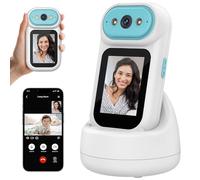 MYPIN Two-Way Video/Audio Indoor Camera, Pet Dog Cameras with Phone App, 2K Home Security Camera with 2.8 inch Screen, Pan Tilt, Night Vision, One-Button Call, Motion Tracking, Alarm Notification