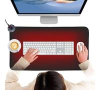 MyPlace Heated Mouse Pad - Heated Desk Mat with 8 Levels Heating & 3 Hours Auto Shut-Off - 31.8”x 17.3”Large Safe Desk Mat Hand Warmer for Home Office Work(Black)