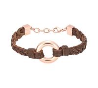 MYPOWER Circle of Life Urn Cremation Bracelet for Ashes Memorial Jewelry Brown Leather Wrist Band Bangle Funeral Keepsake-Rose Gold