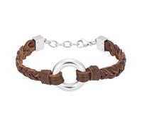 MYPOWER Circle of Life Urn Cremation Bracelet for Ashes Memorial Jewelry Brown Leather Wrist Band Bangle Funeral Keepsake-Silver