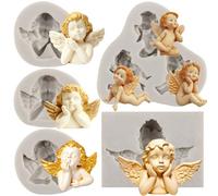 MYPRACS Angels Baby Silicone Fondant Moulds Set of 5