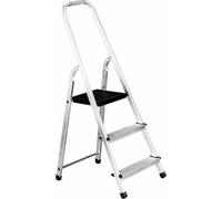 MYPRO ® Aluminium Step Ladder, 3 Steps, Platform Steps, Multi-Purpose Stepladder, Lightweight, Portable, Heavy Duty, 3-8 step, Indoor/Outdoor, steps, Ladder for Kitchen, Home & Trade Use (3-Step)