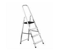 MYPRO Aluminium Step Ladder - 4 Step Folding Ladder - Non-Slip Surface Hand Rails - Closed Height 1480 mm Platform Height 770 mm