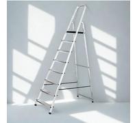 MYPRO Aluminium Step Ladder, Lightweight,Portable, Heavy Duty Platform Steps, 3 4 5 6 7 8 Step,EN131 Certified, 150KG Capacity, Ideal for Trade & DIY (8 Tread)