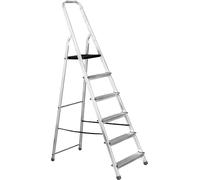 MYPRO ® PREMIUM LINE Aluminium Step Ladder, Lightweight,Portable, Heavy Duty Platform Steps, 3 4 5 6 7 8 Step, EN131 Certified, 150KG Capacity, Ideal for Trade & DIY (6-Step)