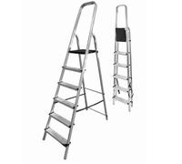 MYPRO ® PREMIUM LINE Aluminium Step Ladder, Lightweight,Portable, Heavy Duty Platform Steps, 3 4 5 6 7 8 Step, EN131 Certified, 150KG Capacity, Ideal for Trade & DIY (6-Tread)