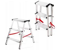 MYPRO PREMIUM LINE LADDER | Professional Step Ladder | Aluminium Double-Sided Steps | 3-8 Tread | EN131 & TÜV Certified | 150KG Capacity | Ideal for Trade & DIY (3-Step)