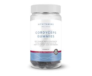 Myprotein Cordyceps Mushroom Gummies with 400mg Cordyceps Sinensis & Vitamin B1 for Energy, Endurance, Focus, and Heart Health in a Delicious Mixed Fruit Flavour - Vegan-Friendly 60 Chewable Gummies