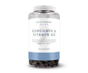Myprotein Curcumin & Vitamin D3 Capsules - NovaSOL® Curcumin Extract & 11µg Vitamin D - Immune & Muscle Support Supplement - Anti-Inflammatory - 60 Capsules - Vegetarian-Friendly