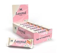 MyProtein Layered Protein Bar - Vanilla Birthday Cake Flavor - 20g Protein, Low Sugar & High Fibre - 12 x 60g Bars