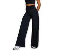 Myprotein MP Women’s Tall Tempo Wide Leg Leggings - Black | Soft Touch 4-Way Stretch Workout Leggings | High Waisted Tall Fit Studio & Training Tights - M