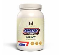 Myprotein Snickers® Impact Whey Protein Powder - White Chocolate & Peanut Flavour | 1 kg (32 Servings) | 20g Protein per Serving, Low Sugar, Under 120kcal
