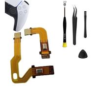 MYPUQIAO 1 Set Microphone Flex Cable Replacement for PS5 V3 3.0 BDM-030 Left and Right Handle Inner Mic Ribbon, PlayStation 5 Speaker L R Connector Cable Dualsense Controller with Repair Tool Set(V3)