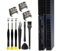 MYPUQIAO 3 PCS High-Quality HDMI Port Replacement for PS4 1000/1100/1200 Models (NOT for Slim/PRO) - Full Repair Kit with Essential Tool Set for PlayStation 4. (1100-A)