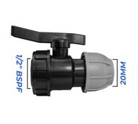 Mypurecore 20mm Mdpe Valve Compression Adapter With 1/2 Inch Bsp Female Thread