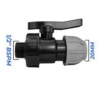 Mypurecore 20mm Mdpe Valve Compression Adapter With 1/2 Inch Bsp Male Thread