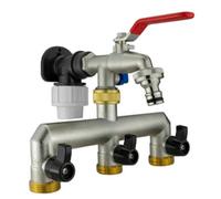 Mypurecore 20mm Mdpe Wall Plate With Four Lever Valve And Click Lock For Multi-Outlet Water Control