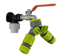 Mypurecore 20mm Mdpe Wall Plate With Splitter Lever Valve And Connectors For Dual Water Control
