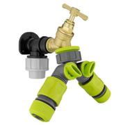 MYPURECORE 25mm Mdpe Wall Plate With Brass Splitter And Connectors For Dual Water Control