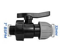 Mypurecore 32mm Mdpe Compression Valve With 1 Inch Bsp Male Thread