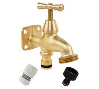 Mypurecore Brass 3/4 Inch Bib Tap Kit With Female Tap Connector And Female Hose Connector, Quick Connect Water Tap Classic Handle