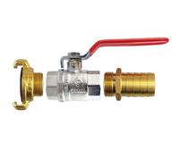 Mypurecore Brass Geka Type Quick Hose Coupling Fitting With Full Flow Lever Tap (3/4 Inch Valve Plus Geka Plus Brass Straight Joiner)