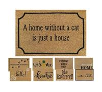 MYPURECORE Coir Door Mat (60x40cm) - Non-Slip & Absorbent, Indoor/Outdoor, Eco-Friendly - Ideal as Front Door, Entrance, Floor, Welcome Mat - Large Size, Dirt Trapper, Washable (WITHOUT A CAT)