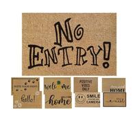 MYPURECORE Coir Door Mat (60x40cm) - Non-Slip & Absorbent, Indoor/Outdoor, Eco-Friendly - Ideal as Front Door, Entrance, Floor, Welcome Mat - Large Size, Dirt Trapper, Washable (NO ENTRY)