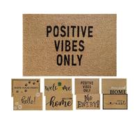 MYPURECORE Coir Welcome Door Mat, 60x40cm - Durable, Non-Slip, Eco-Friendly, Absorbent Coir Mat for Indoor/Outdoor, Entrance, Floor (POSITIVE VIBES)