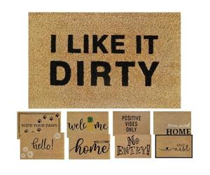 MYPURECORE Coir Welcome Door Mat, 60x40cm - Durable, Non-Slip, Eco-Friendly, Absorbent Coir Mat for Indoor/Outdoor, Entrance, Floor (I LIKE IT DIRTY)