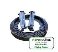 MYPURECORE Flexible Graphite Garden Edging Border 10M Complete With 20 Securing Pegs Perfect Flower Beds Lawns And Pavement Design 40mm High