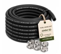 MYPURECORE Fuel & Oil Hose Set with 6 Clamps - SAE J30 R6 (4mm x 2m)