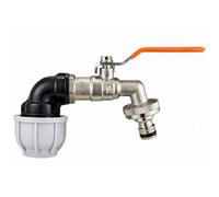 Mypurecore Garden Lever Tap 3/4 Bspm Quick Connect 25mm Mdpe Elbow Fitting