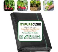 MYPURECORE Heavy Duty Weed Control Membrane Fabric - Ground Cover - Ideal For Garden, Artificial Grass, Gravel Underlay, Planters 3.2M X 5M