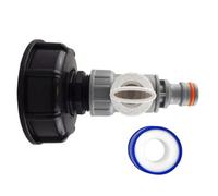 MYPURECORE Ibc 2 Inch S60X6 Cap With 3/4 Inch Bsp Click Lock Valve Wl And Ptfe Tape Leak Proof Durable Kit